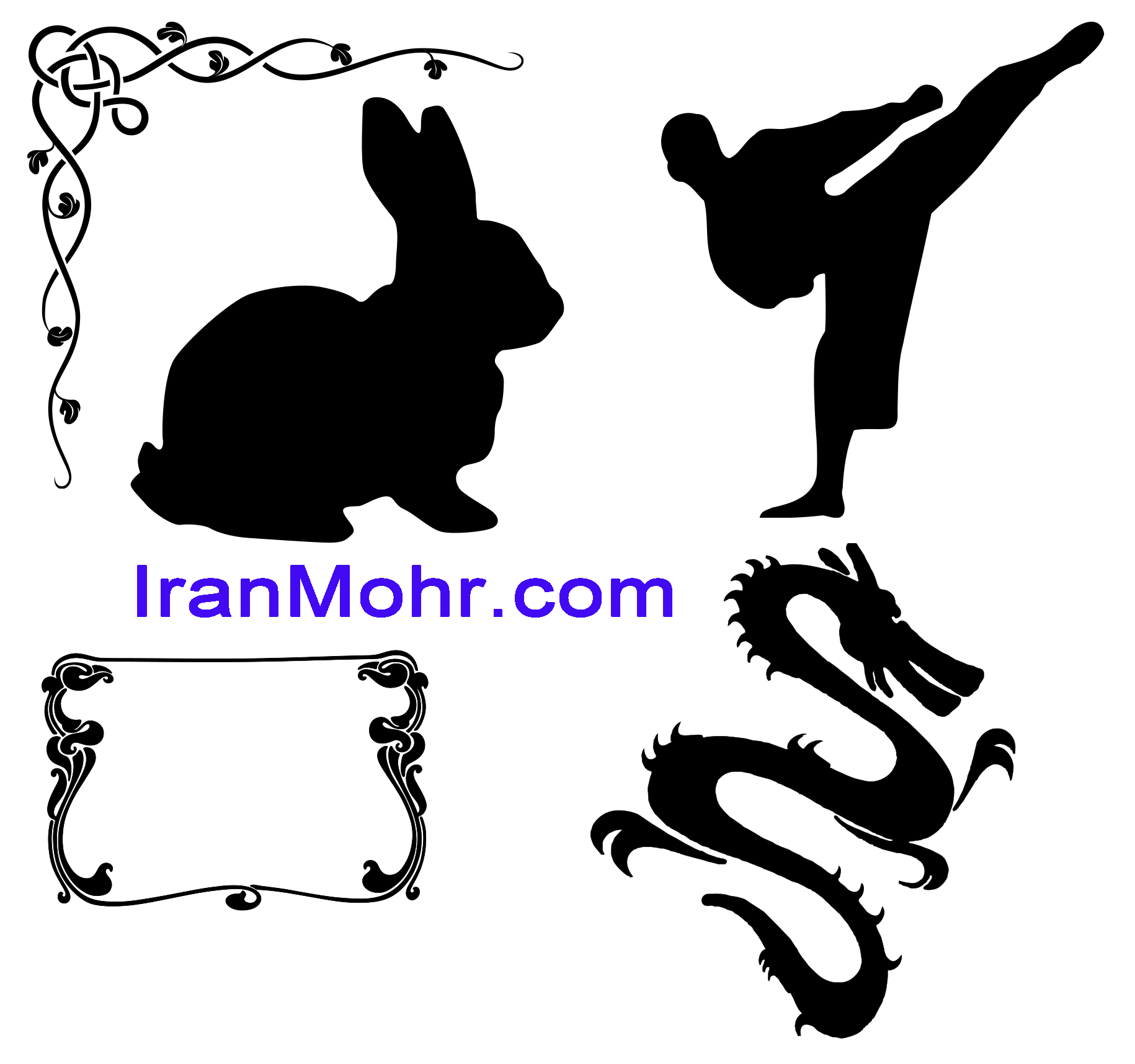 آرم مهرسازی خرگوش و کاراته